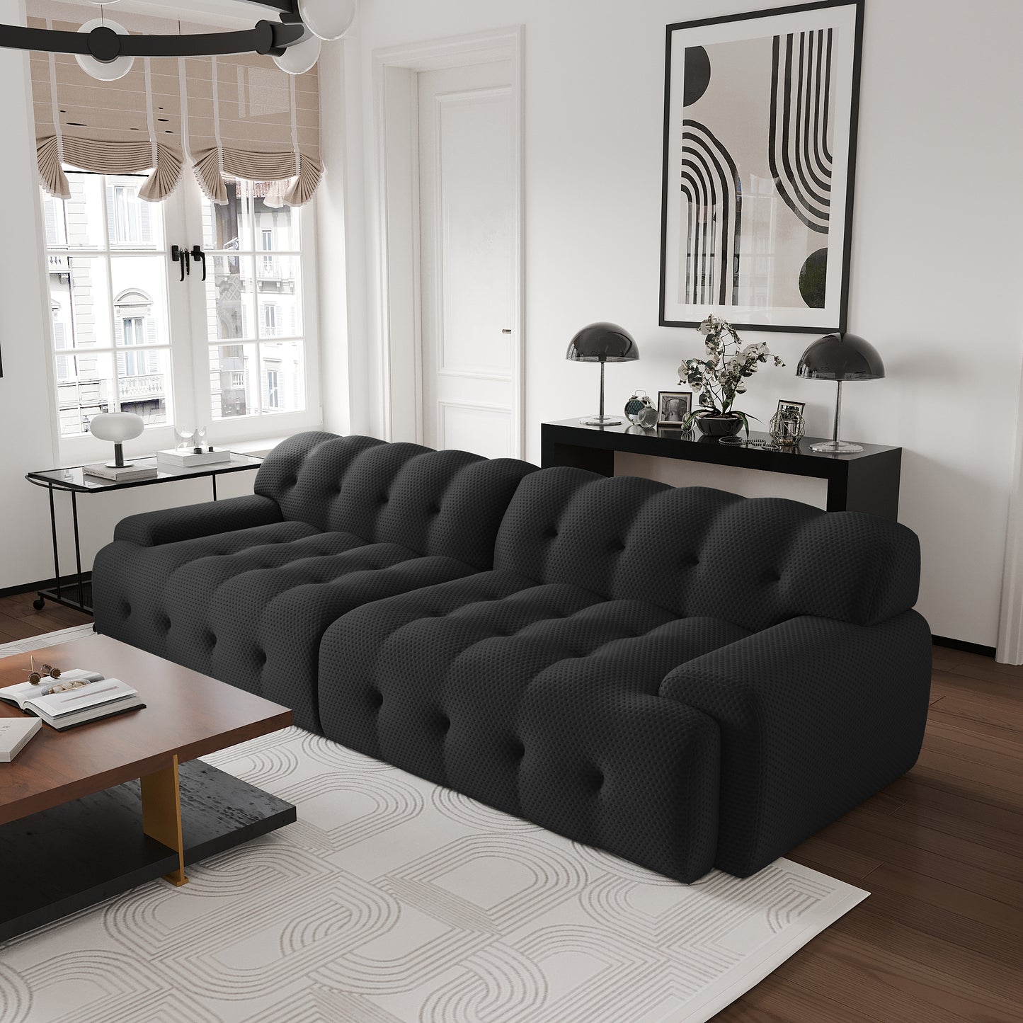 Luxora Bubble Sectional Sofa | Comfort 3D-Knitted Loveseats 2-3 Seater