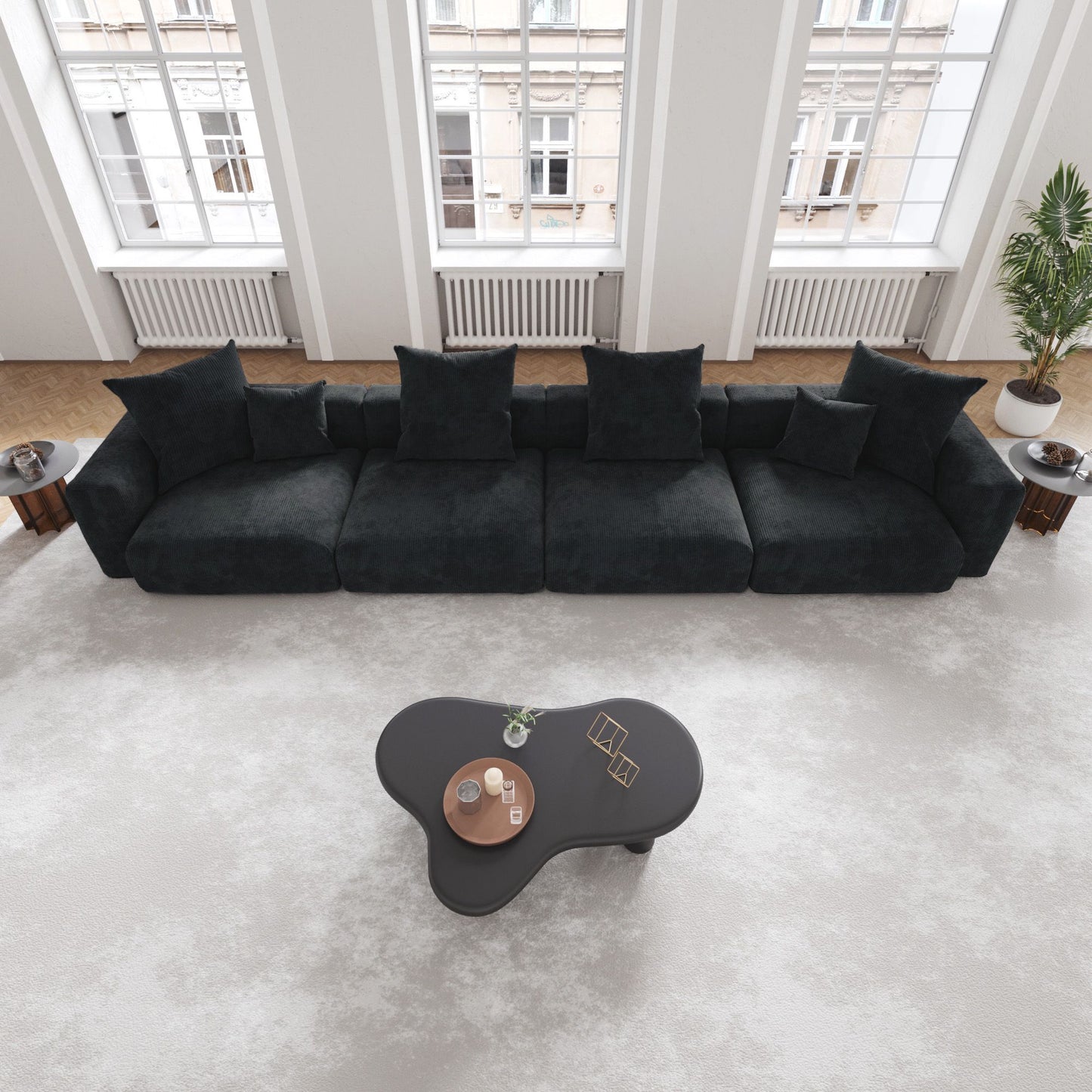 Luxora 5-Piece Modular Corduroy Cloud Sofa – Luxury You Design
