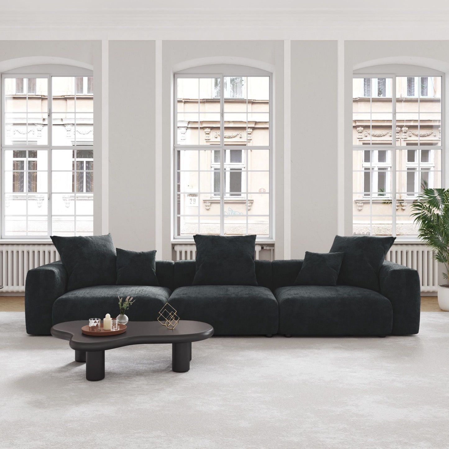 Luxora 5-Piece Modular Corduroy Cloud Sofa – Luxury You Design
