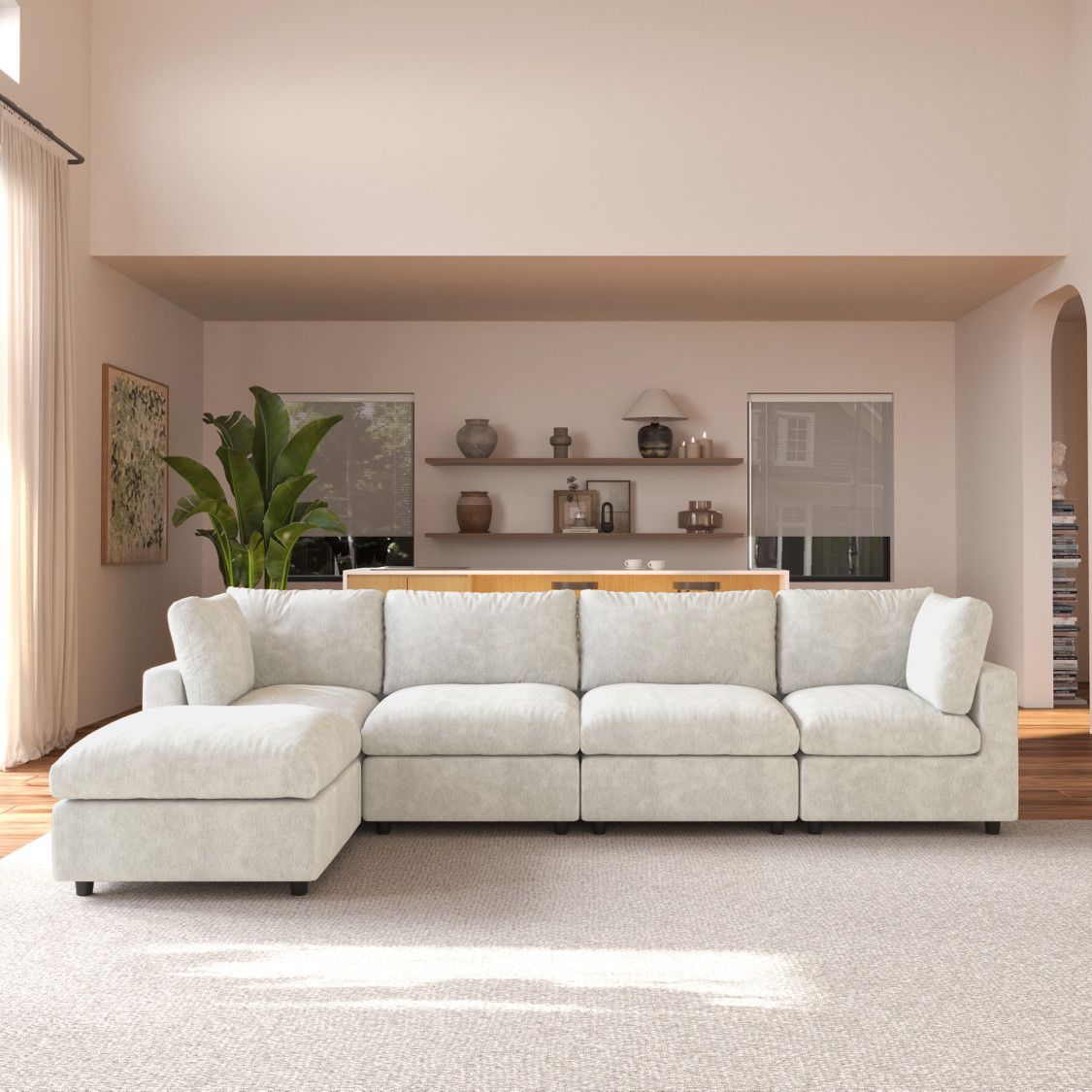 Luxe Modular Sectional Sofa + Ottoman