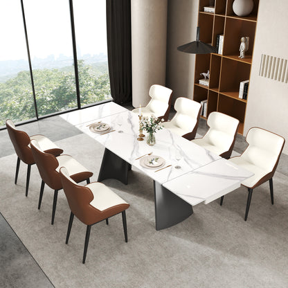 La Regina Expandable Sintered Stone Dining Table – Modern Luxury with Metal Legs (Seats 6–10 people)