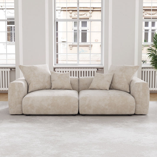 Luxora 5-Piece Modular Corduroy Cloud Sofa – Luxury You Design