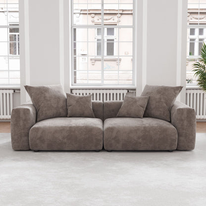 Luxora 5-Piece Modular Corduroy Cloud Sofa – Luxury You Design