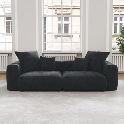 Luxora 5-Piece Modular Corduroy Cloud Sofa – Luxury You Design