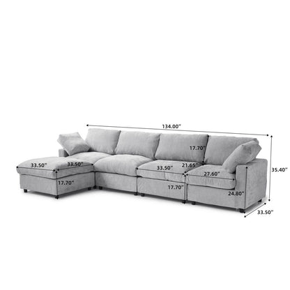 Luxe Modular Sectional Sofa + Ottoman