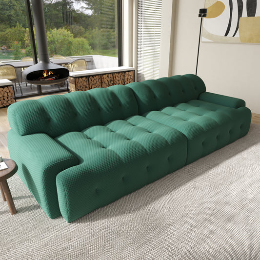 Luxora Bubble Sectional Sofa | Comfort 3D-Knitted Loveseats 2-3 Seater